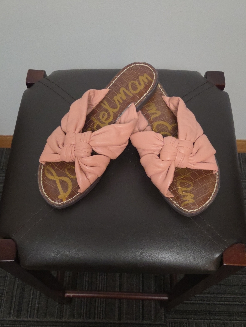 Sam Edelman Blush Knotted Slide Sandals